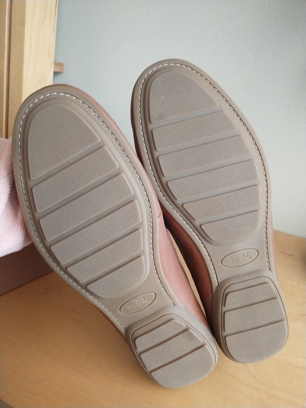 Coach Saddle Brown Leather Loafers with Gold-Tone Accent - Picture 9 of 9